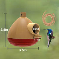 Alimentador de colibrí de madera para exteriores, alimentador de colibrí de fácil llenado para amantes de los pájaros, regalo para amigos y familiares - details 2
