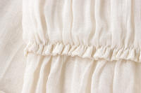 Falda Midi Marrón Cottagecore Para Mujer Y Adolescentes Blusa De Lino Y Poliéster Baja Aireada Vintage Fairycore Estilo Americano Retro - details 8