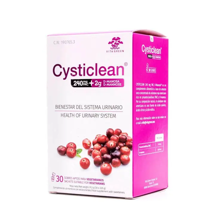 Cysticlean 240 mg pac d-manosa 30 sobres - 1