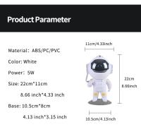 Proyector De Estrellas Astronáutico Luz Nocturna Galaxia Neblina Celeste LED Para Decoración De Habitación Infantil Con Timer - details 15