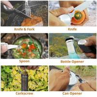 Cuchutlería Plegable Para Camping Multifuncional Portátil Incluye Navaja Cuchillo Cuchara Abrebotellas Y Abrepatas Equipamiento Para Picnic - details 5
