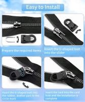 10pcs Accesorios Para Cremalleras Desmontables Cabeza De Cremallera Universal De Aleación De Latón Para Maletas Escuelas Uniformes Ropa Y Zapatos Reemplazo De Cremallera De Jeans - details 4