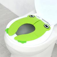 Cubierta De Inodoro Plegable Para Niños Alfombrilla De Baño Para Entrenamiento De Orina Viaje Potty Accesorios Para Niños Material Ecológico Plástico - details 0