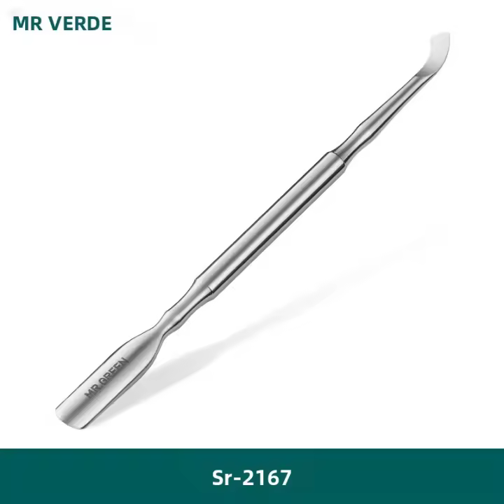 Herramienta De Manicura MR.GREEN Limpiador De Uñas Y Cutículas Pusher De Acero Inoxidable Doble Final Para Eliminar Piel Muerta Y Limpieza De Uñas - 1