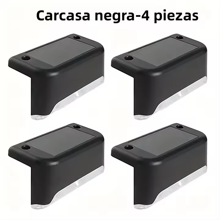 4Pack Luces Solares LED Para Escaleras Impermeables Luz De Noche Para Jardín Exterior Terazas Y Pasillos De Guardia - 1