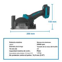 Sábanca Circular Eléctrica Sin Escobillas Kamolee De 3 Pulgadas Multifuncional Para DIY En El Hogar Compatible Con Batería Makita 18V - details 2