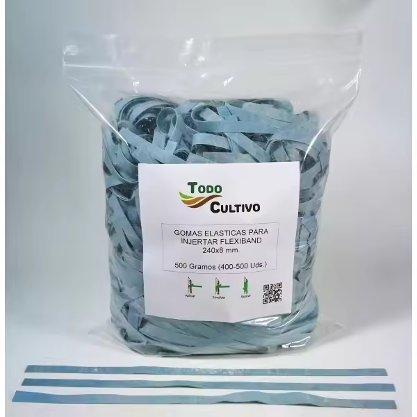 Goma de injertar 240x8 mm. FLEXIBAND 500 Gramos - 1
