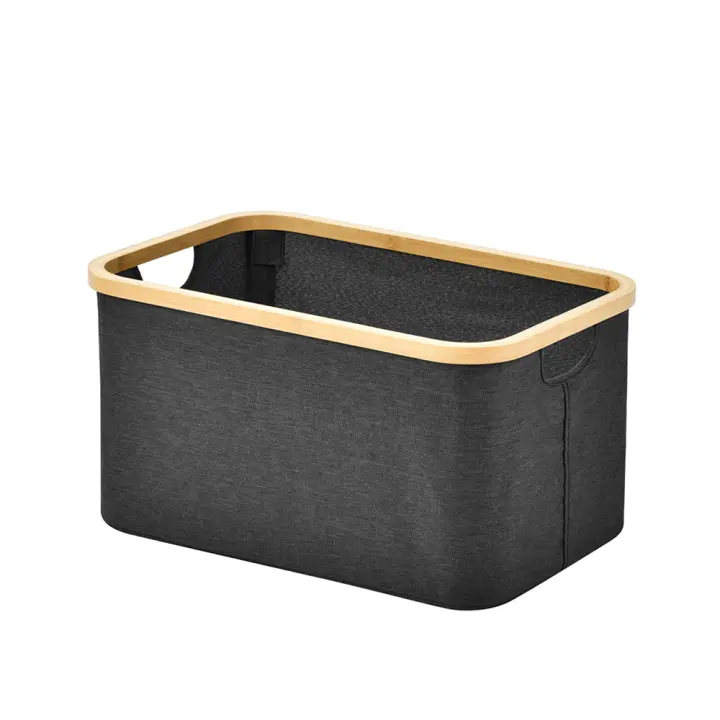 AYA MARKT Cesta Almacenaje Plegable Portátil,Caja Organizadora de Tela,Cesta Ropa Sucia de Bambú, Cesta para Juguetes, Cesta de Plegable Colada con Asas para Dormitorio,Baño,Viaje - 1