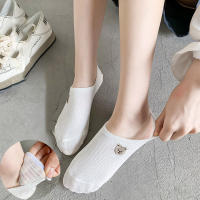 Conjunto De Calcetines De Algodón Para Mujer 10 Pares Calcetines De Tobillo Transpirables Veraniegos Con Patrón De Dibujos Animados Blancos Versátiles - details 3
