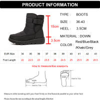 Botas De Nieve Impermeables Para Mujer 2023 Con Plush Grueso Antideslizantes Y Cálido Zapatos De Invierno Con Plush Interior Botas De Plataforma Tallas 35-44 - details 2