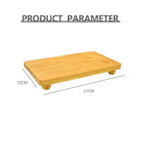 Bandeja de Baño de Bambú, Bandeja Perfumes Velas Rectangular, Bandeja Decorativa, Tabla de Madera para Servir, 21 X 12 cm - details 3