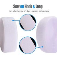 Cinta De Cierre Rápido Negra Y Blanca 20mm-50mm Para Costura Accesorios De Costura Velcro De Nylon Sin Pegamento Tiras De Ganchos Y Anillas Para Cable - details 0