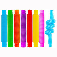 Juguete Sensorial Interactivo Para Niños Y Adultos 6Pcs Tubos Pop Retráctiles De Color Alivio De Estrés Y Ansiedad Juguete Divertido Para Padres E Hijos - details 0