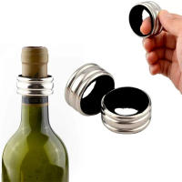 Anillo Antiderrame Para Vino SUNFILI De Acero Inoxidable a Prueba De Fugas Collar Para Botella De Bar Eco-amigable Pack De 12 - details 6
