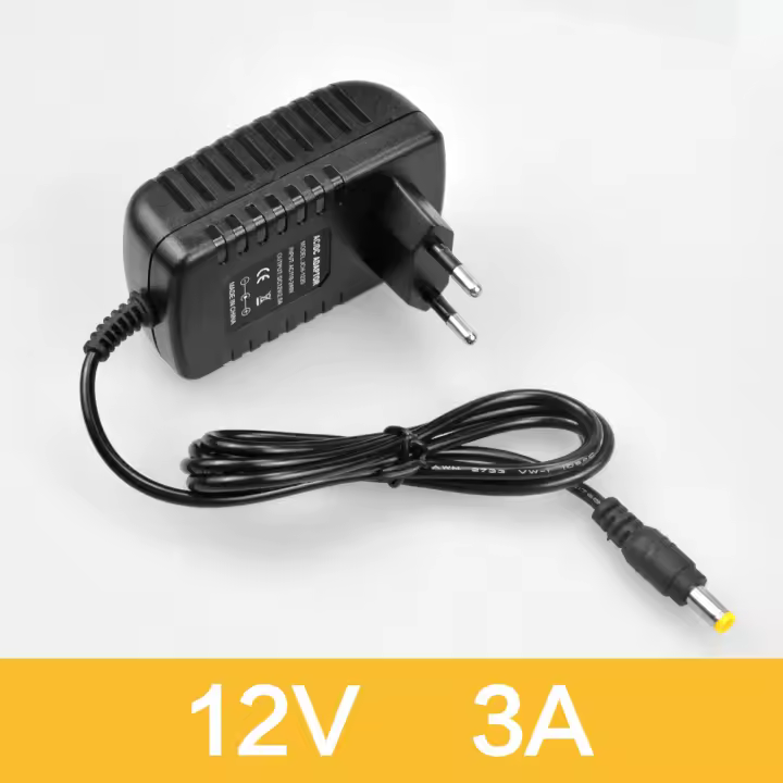Suministro De Energía Negro 1A-8A 12V DC Adecuado Para Tiras LED Cámara CCTV DVR Adaptador De Corriente Transformador Cargador - 1