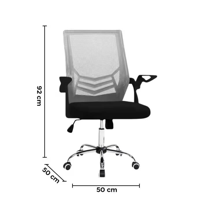 Mediawavestore Silla de Oficina Berlino Ergonómica con Tejido Transpirable y Ajuste de Altura - 1