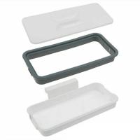 Cesta De Cocina Moda Para Puerta De Armario Basurero Colgante Ecológico De Plástico Almacenamiento Removible Soporte Para Herramientas Forma Rectangular - details 7