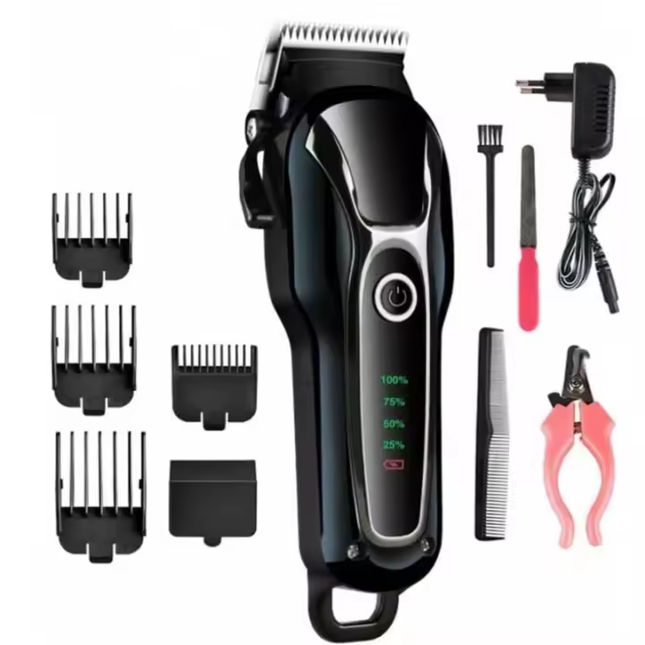 Cortadora de pelo profesional inalámbrico para Perros, Kit de ASEO para mascotas, Cuchillos DE SEGURIDAD apilables, bajo nivel de ruido, Pantalla LCD - 1