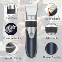 Cortadora De Pelo Eléctrica Para Barberos Cortadora De Pelo Para Hombres Adultos Y Niños Recargable Sin Cable Máquina Profesional De Corte De Pelo - details 2