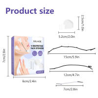 40 Pcs Cinta De Levantamiento Facial Invisibles Adhesivos Para Arrugas Y Reducción Del Doble Mentón Parche V-Line Para Cuello Y Ojos - details 1