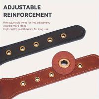 Correa De Cuero Genuino Para Perros CP640 Resistente Y Duradera Con Hebilla Ajustable Artesanía De Lujo Para Mascotas Adultas - details 5