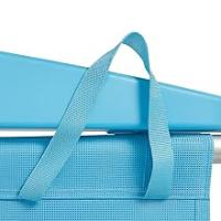 Silla de Playa Plegable, Azul Turquesa, Estructura de Aluminio y Textileno, 4 Posiciones, con Cojín reposacabezas, Medidas 60x22x85.5 cm, Peso Máximo de 110Kg - details 4