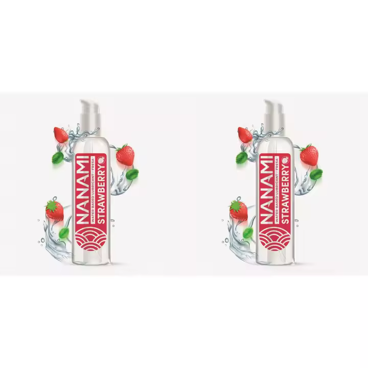 2 UNIDADES NANAMI LUBRICANTE BASE DE AGUA SABOR FRESA 150 ML - 1