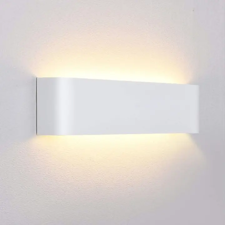Aplique de pared interior LED, Luz de Aluminio Blanco, IP44 perfecto para Salón dormitorio pasillo Escaleras - 1