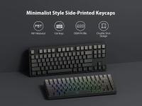 Juego De Teclas PBT Doble Fotocopia Grey 133 Teclas Para Teclado Mecánico Personalizado MX Switch Iluminación Por Traslucidez - details 1