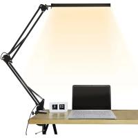 Lámpara De Escritorio LED Plegable Con Palanca Larga Y Clip Ajustable En 3 Colores Para Lectura Y Computadoras En Sala De Estar - details 6