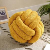 Cojín Decorativo De Veludo De Oveja Tejido a Mano Ultra Suave Para Sofá Y Baño Con Nudo Redondo Accesorio De Compañería Para Adultos - details 9