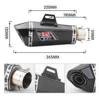 Muffler De Escape Universal Para Motocicleta Yoshimura En Acero Inoxidable Compatible Con Honda FZ1 R6 R15 R3 ZX6R ZX10R Z900 1000 CBR1000 GSXR1000 650 Nmax Tmax530 - details 0