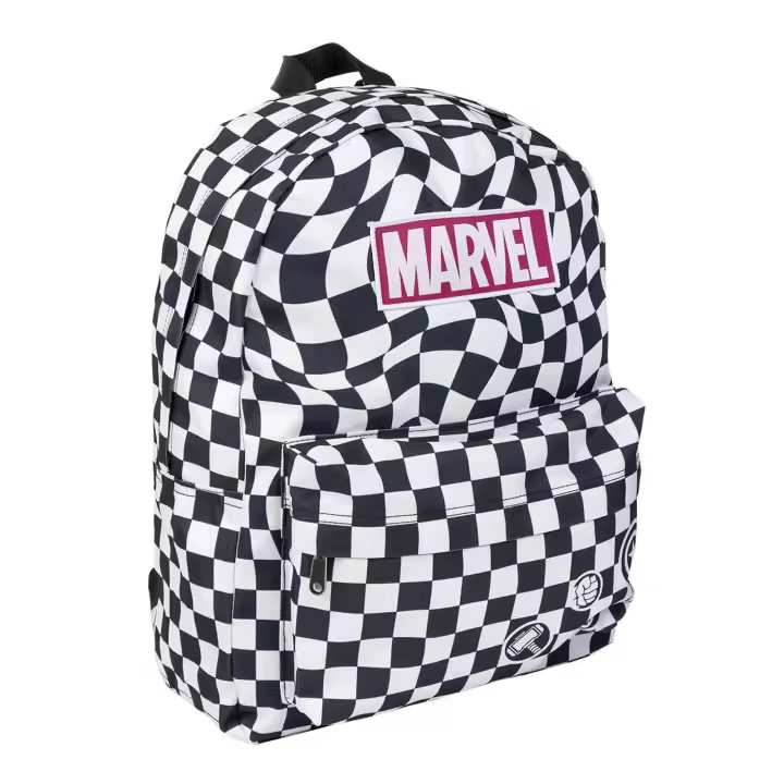 Mochila Escolar de Marvel - Color Negro - 32 x 12 x 42 cm - Cierre de Cremallera - Asa Ajustable - Mochila Resistente y Duradera - 1