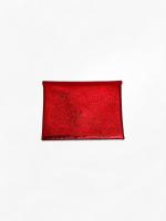 Monedero de Cuero Granulado ,Piel auténtico-Cartera Pequeña Brillante para Fiesta - Monedero BLING BLING Elegante  para Mujer, Hecho en Italia，,Ligera y Práctica,Varios Colores,regalo para mujer - details 2