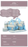 Bolso De Madre Y Bebé Estiloso De 5 Piezas Con Almohadilla Para Pañales Y Compartimento Para Botella Separado Gran Capacidad - details 1