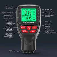 Medidor De Espesor De Pintura Para Coche HW300-MAX 0-2000UM Prueba De Capa Automotriz Detector De Pintura Fe & NFe Con Luz Trasera - details 1