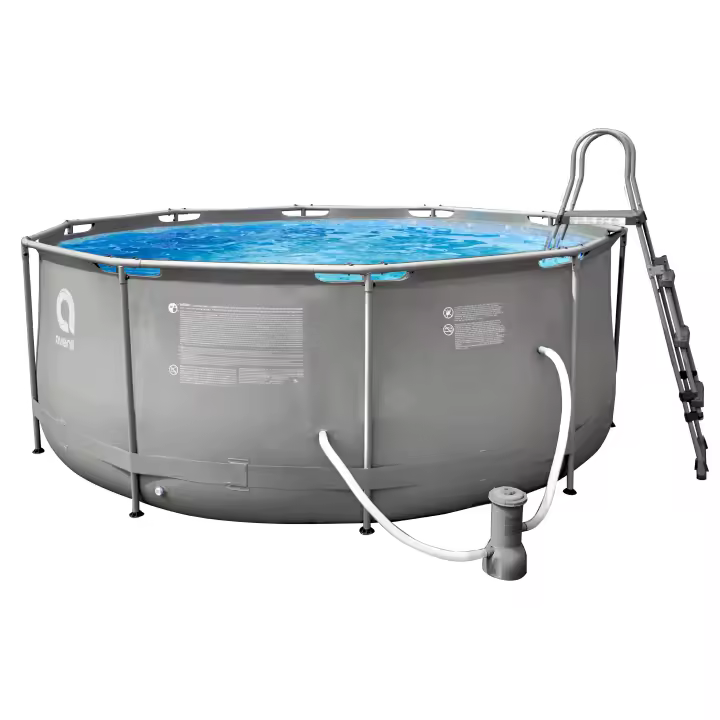 Piscina desmontable AVENLI Redonda de ±360cm de diámetro por 122cm de altura con depuradora de cartucho 2006 L/h, escalera, base protectora, cubierta de piscina. Capacidad de agua: 10126L al 90%. - 1