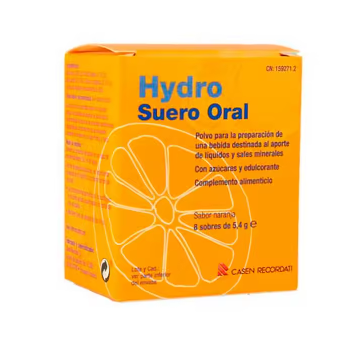 Hydro Suero Oral 8 Sobres 5,4 gr Sabor Naranja - 1
