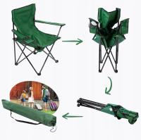 SET 2 Sillas Plegables para Camping, Pesca y Playa - Acampada Exterior con Reposabrazos, Portavasos y Bolsa Lateral - Resistente - 50x50x80cm - details 1