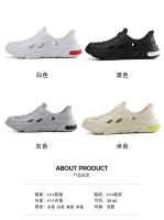 Nuevos Zapatos De Jardín Para Hombre Verano Ligeros Y Cómodos Sandalias Deportivas Y Casuales EVA Integrado Perforado Para Playa - details 3
