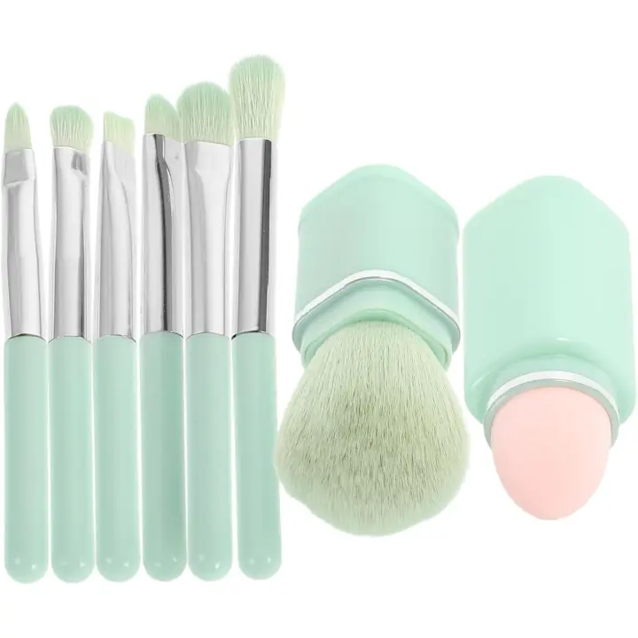 1 Juego De Brochas De Maquillaje, Herramientas De Maquillaje, Brochas Para Sombras De Ojos, Brochas, Brochas De Maquillaje De Viaje Para Mujeres, Brocha De Viaje Para Sombras De - 1