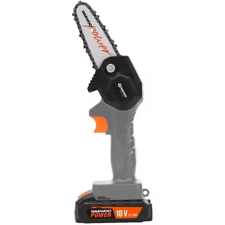 MAMIGA - MINI MOTOSIERRA BATERIA DAEWOO DALMCH18-1 - 28E-1/4-1,1-4" (CON BATERIA DE 2 AMP Y CARGADOR) 700551 - 1