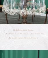 Mantel De Lámina Transparente De Encaje Bordado PVC Para Mesa Redonda Hogar Resistente Al Agua Y Aceite Estilo Europeo - details 12