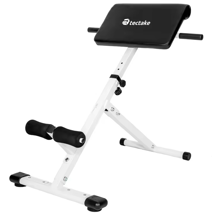 Tectake - Banco de abdominales y espalda  Acolchado ajustable en altura en 5 posiciones  Posibilidad de entrenar de manera individual la espalda y el abdomen  Construcción de acero estable y de alta calidad - 1