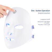 Máscara Facial LED Recargable De 7 Colores Terapia Fotónica Para Rejuvenecimiento De Piel Eliminación De Acné Y Arrugas Iluminación De Belleza - details 10