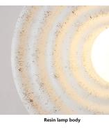 Lámpara De Pared Decorativa De Resina Nórdica Para Sala De Estar Pasillo Dormitorio Baño Iluminación Doméstica Redonda Self-Contained LED Bulbs No Included - details 7