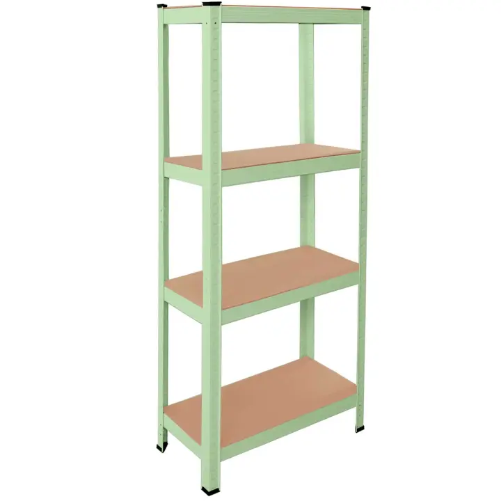Ociodual Estanteria Metalica Tiny Verde, Estante Ideal para Hogar, Estanterias Trastero, Muebles, Oficina, Estanterias Almacenaje Divisible, Sin Tornillos, 240kg, 4 Baldas MDF, 150x60x30cm - 1