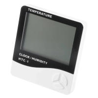 Medidor De Temperatura Y Humedad HTC-1 LCD Estación Meteorológica Interior Exterior Con Reloj Thermómetro Y Higrómetro - details 4