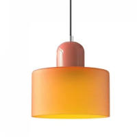 Colgante De Vidrio Moderno Nórdico Para Dormitorio Y Barra De Restaurante Luz Pendente Simples Atmosfera E27 Soporte De Montaje - details 3