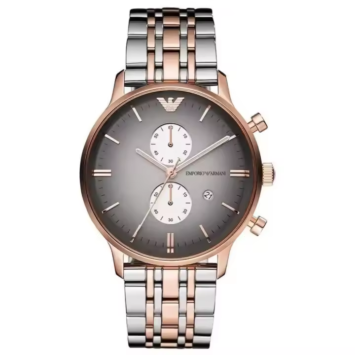 Emporio Armani Reloj hombre AR1721, con calendario, Incluye Caja Original, Diámetro: 43MM - 1